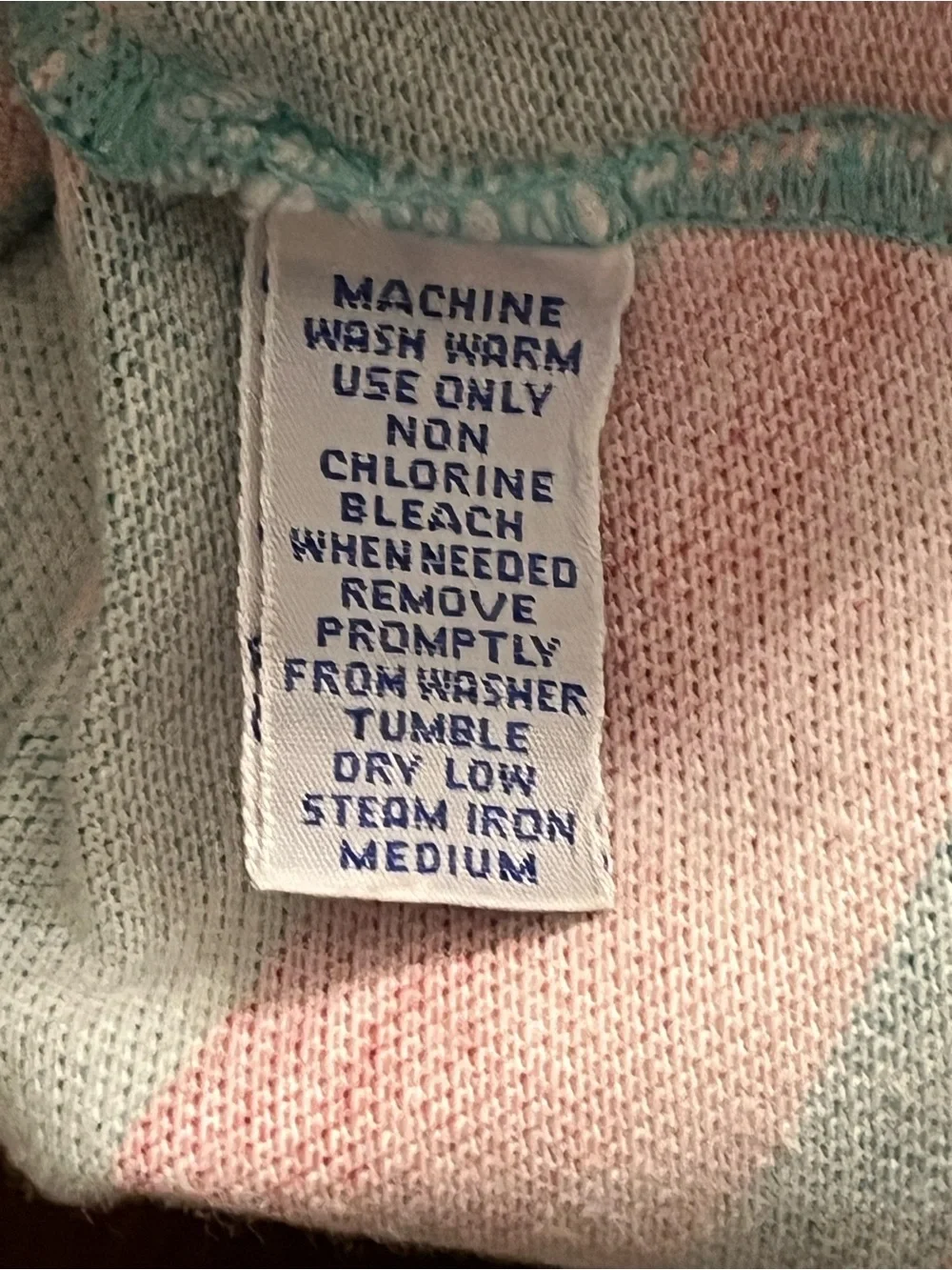 Vintage Ralph Lauren Striped Polo in Mint Green & Coral Pink